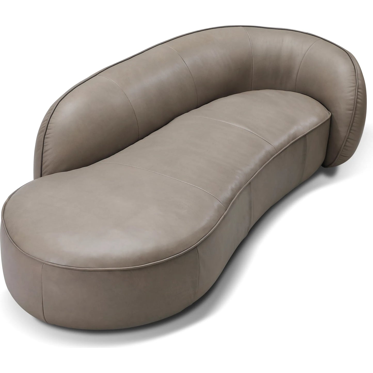 003 SI-2448922 | Additional Silo | Nuvola Sofa by Zentique in grey leather. Made from top grain leather in a unique style.