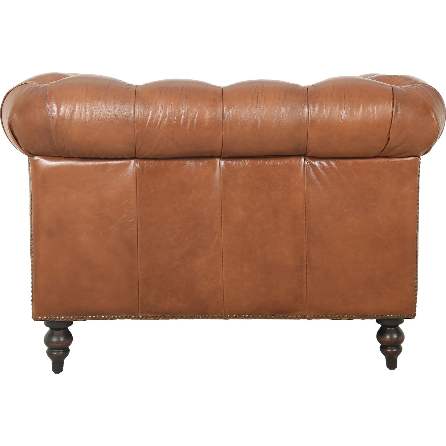003 SI-2448712 | Additional Silo | Arthur Arm Chair by Zentique in dark brown rubberwood, rust orange leather. Made from top grain leather in a unique style.
