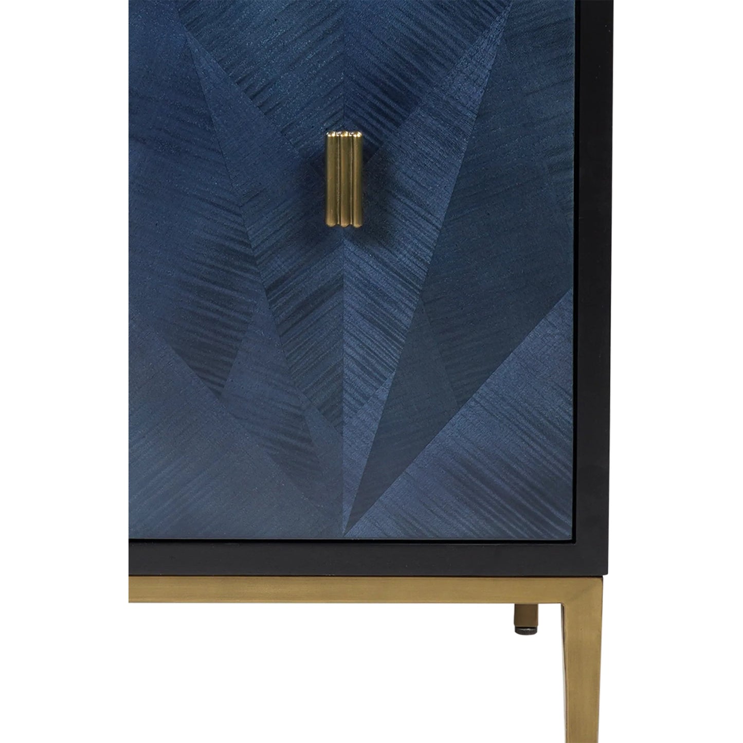 002 SI-2257280 | Additional Silo | Kallista 30" Blue Vanity with Undermount Sink by Currey and Company in dark sapphire, caviar black, natural, white, antique brass. Made from sycamore veneer, mahogany veneer, carrera marble, vitreous china, iron, brass in