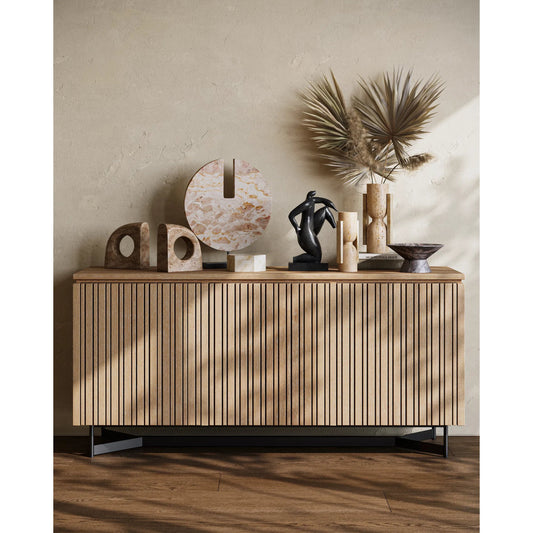 Greek Runner by Currey and Company in black. Made from marble in a modern style.