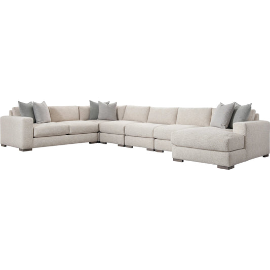 001 SI-2539287 | Primary Silo | Drew 6-PIECE Right Facing Fabric Sectional by Bernhardt in white, cream. Made from fabric in a unique style.