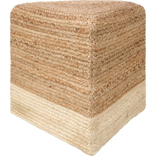 001 SI-2077392 | Primary Silo | Saba SAA23 Pouf by Jaipur Living in tan, beige. Made from 100% jute fiber in a rustic style.