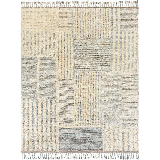 001 SR-882821,SR-882822 | Primary Silo | Sahara SAH-2306 Rug by Surya in cream, gray, charcoal, dark brown, denim. Made from 100% wool in a unique style.