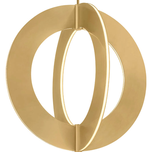 Samos Chandelier by Corbett in vintage brass. Made from brass in a transitional style.
