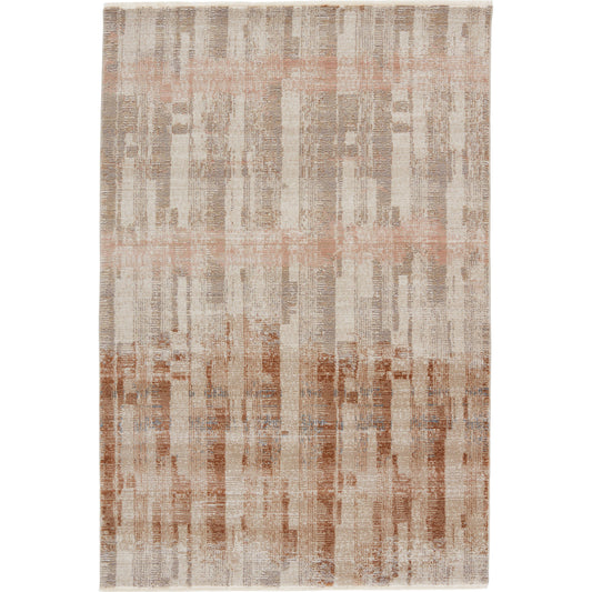 Sanaa by Nikki Chu SBC08 Rug by Jaipur Living in taupe, light pink. Made from 78% polypropylene 22% polyester in a unique style.