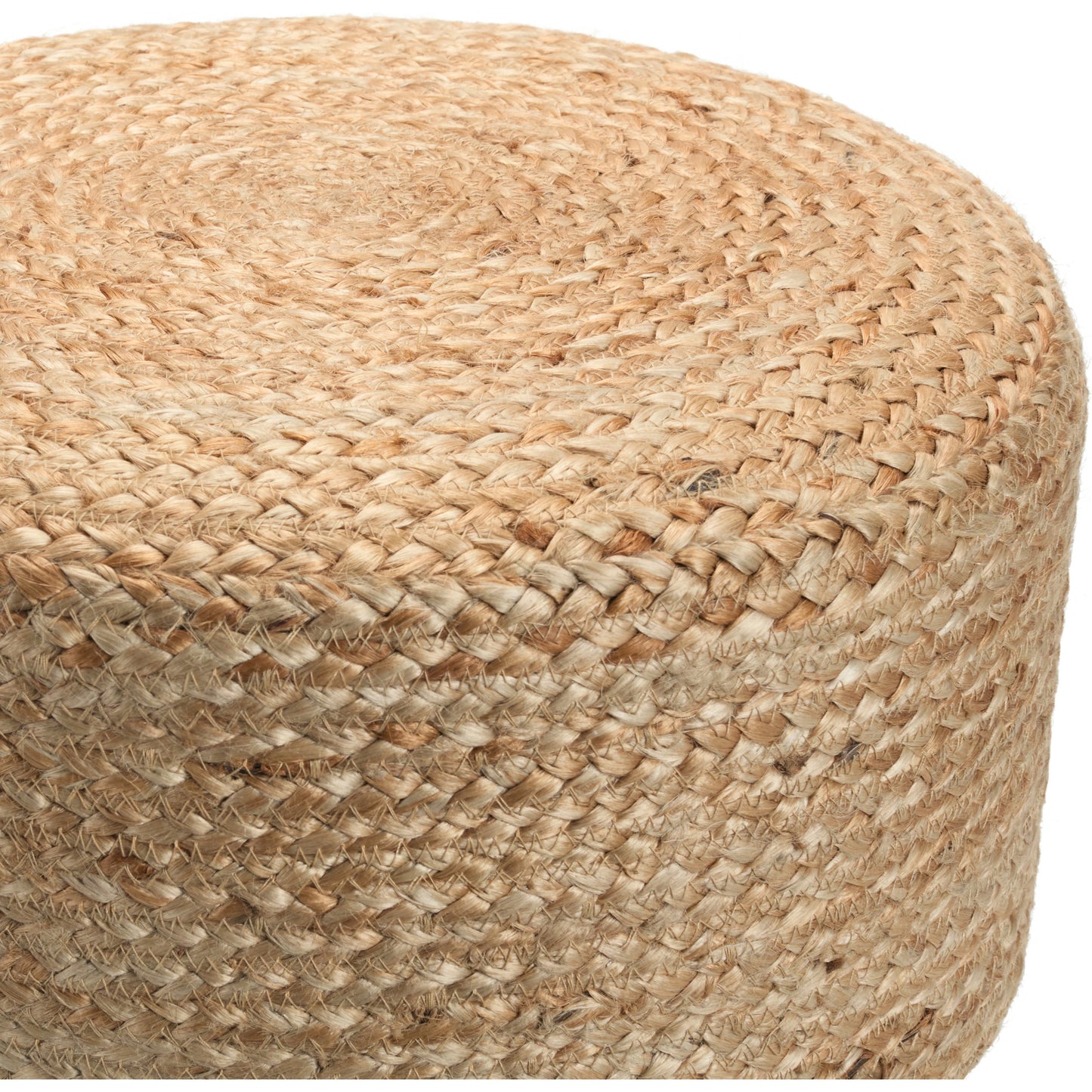 002 SI-2062280 | Closeup | Saba Stool SBT01 Furniture by Jaipur Living in brown. Made from 100% jute in a cottage & farmhouse style.