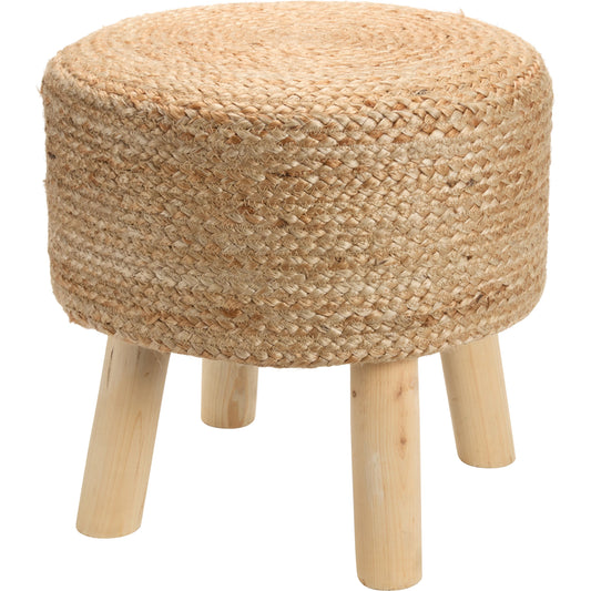 Saba Stool SBT01 Furniture by Jaipur Living in brown. Made from 100% jute in a cottage & farmhouse style.