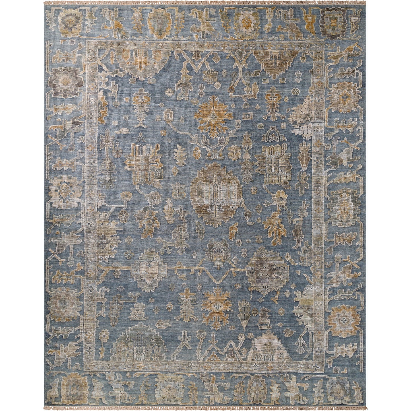 001 SI-2164211,SI-2164212,SI-2164213,SI-2164214,SI-2164215 | Primary Silo | Sinclair Rug - 526611 by Surya in steel blue, goldenrod, ivory, slate gray, taupe. Made from wool in a unique style.