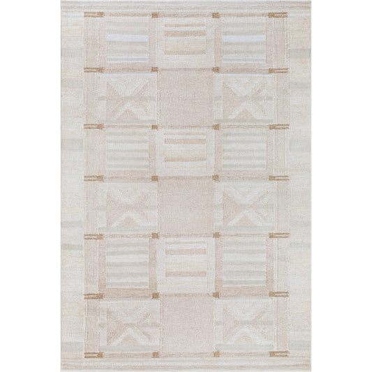 Scandi Rug - 27896 by Surya in tan, beige, cream. Made from 60% viscose, 25% linen, 10% acrylic, 5% wool in a unique style.