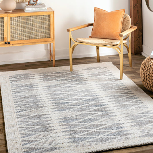 Scandi Rug - 27897 by Surya in black, medium gray, light gray, beige, cream. Made from 60% viscose, 20% wool, 10% cotton, 10% linen in a unique style.