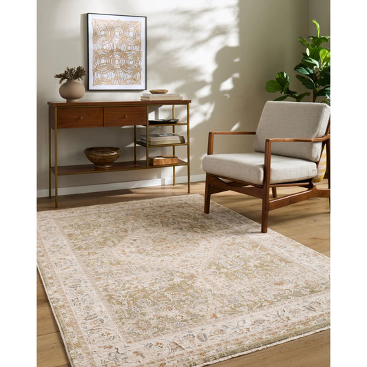 Seclusion SCN-2300 Rug by Livabliss in light beige, tan, light olive, gray, cream. Made from polyester in a unique style.