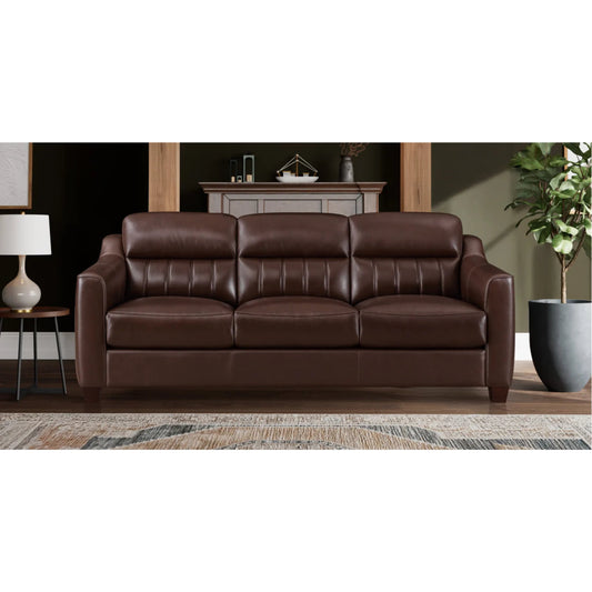 Uptown 3-Seat Leather Sofa by Hydeline. Made from leather, pu leather, solid hardwood kiln dried in a unique style.