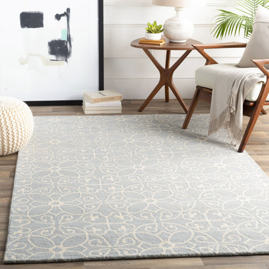 SCT-1013 Rug by Surya in slate, cream. Made from 100% wool in a unique style.