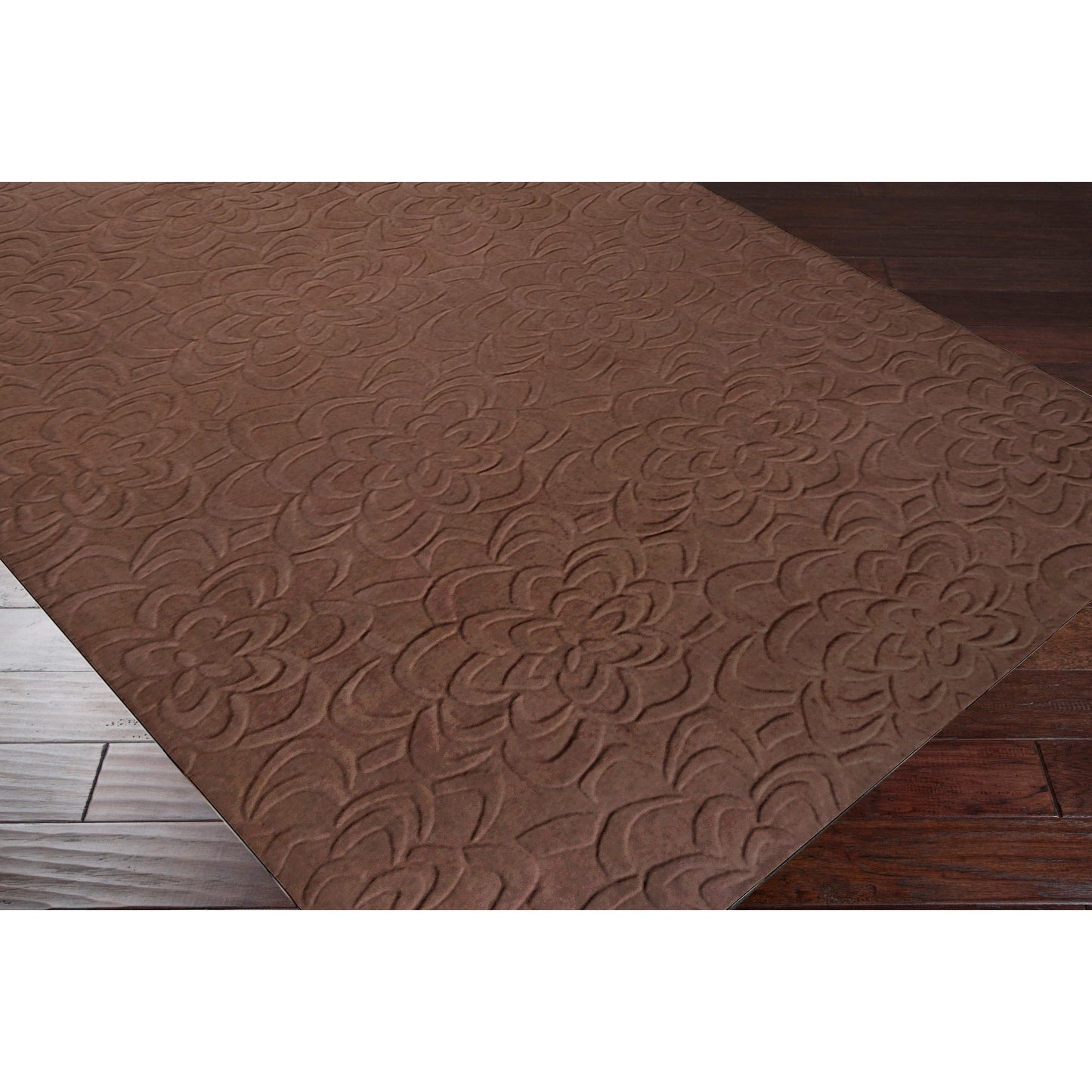 005 18481-9827 | Closeup | Sculpture Rug - 230 by Surya in dark brown. Made from 100% wool in a unique style.
