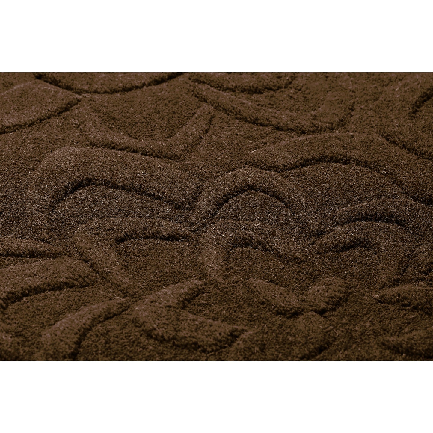 006 18481-9827 | Closeup | Sculpture Rug - 230 by Surya in dark brown. Made from 100% wool in a unique style.