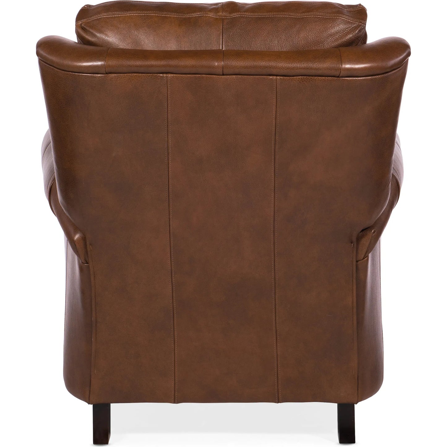 004 SI-1873190 | Additional Silo | Richardson High Leg Reclining Lounger by Bradington-Young by Hooker Furniture in brown and plantation, brass. Made from 100% leather in a unique style.