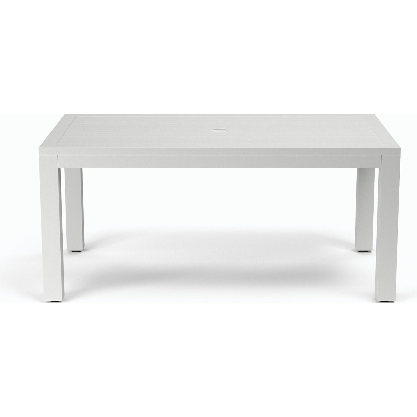 004 SI-2166669 | Additional Silo | Naples Outdoor Rectangular Dining Table by Sunset West in white. Made from aluminum in a modern style.