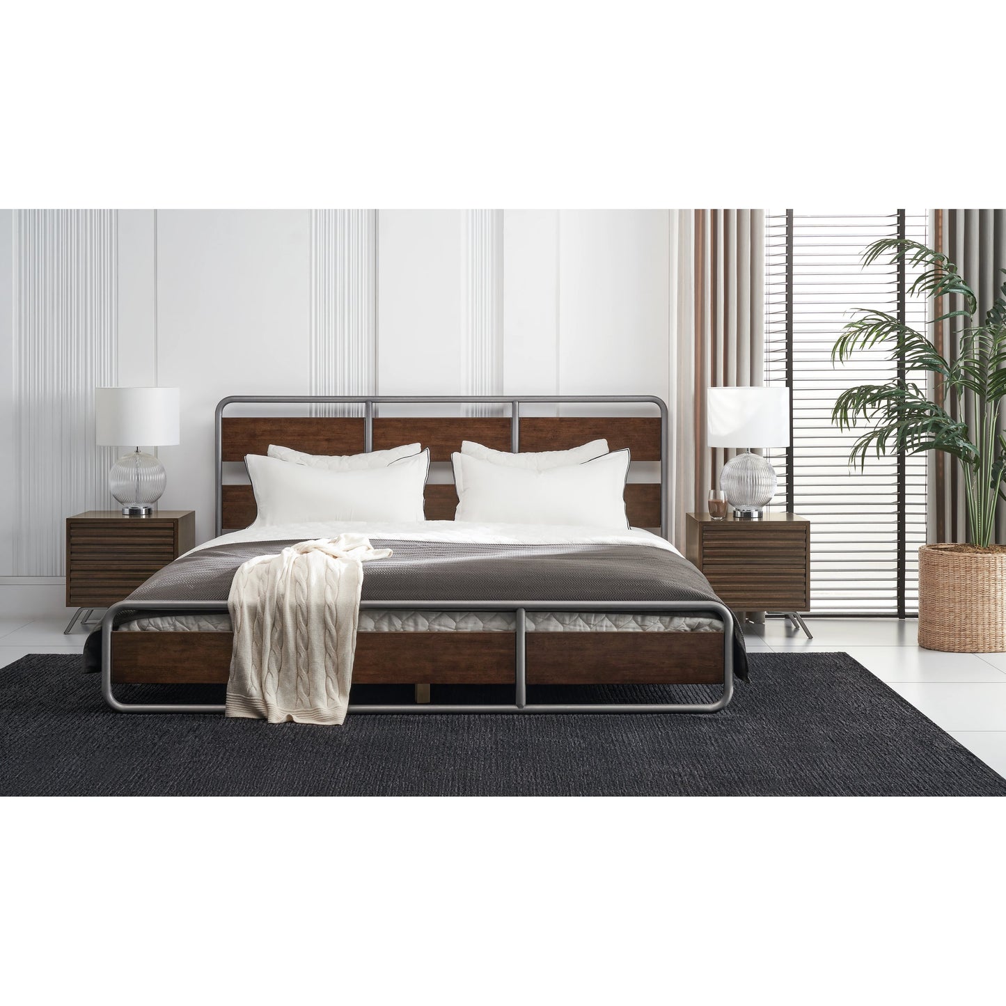 004 SI-2130630 | Lifestyle | Zest Solid Wood Platform Bed by Zest in light oak. Made from mdf, partical board in a modern style.