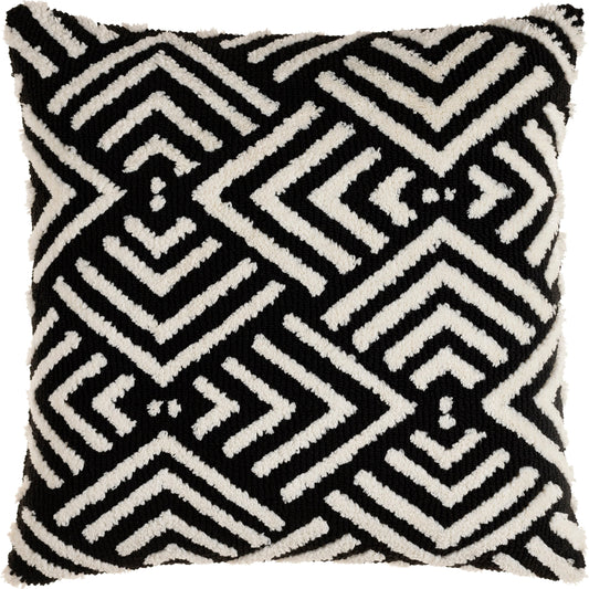 Sheldon Pillow - 28849 by Livabliss in black, wheat. Made from 100% polyester, 100% cotton in a eclectic & global style.