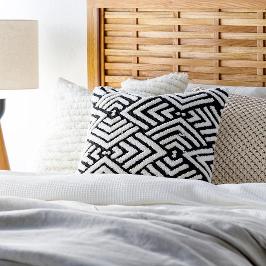 Sheldon Pillow - 28849 by Livabliss in black, wheat. Made from 100% polyester, 100% cotton in a eclectic & global style.