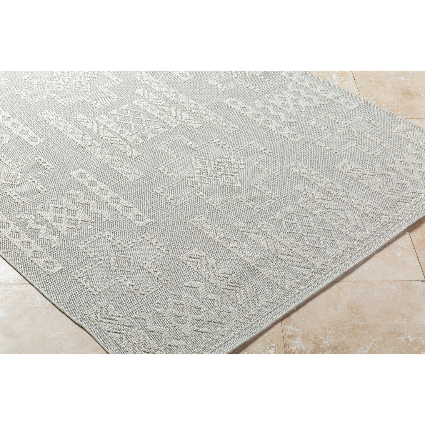 002 SI-2167929,SI-2167930,SI-2167931 | Closeup | Sandra Rug - 529717 by Livabliss in light silver. Made from polypropylene in a unique style.