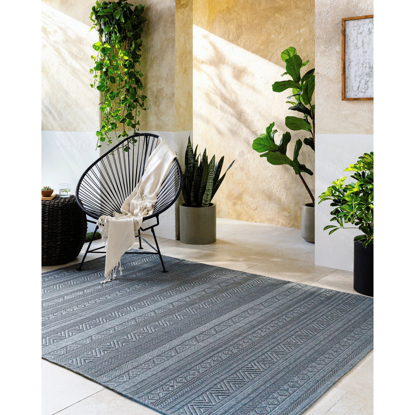 006 SI-2167983,SI-2167984,SI-2167985 | Lifestyle | Sandra Rug - 529819 by Livabliss in nickel, lunar green. Made from polypropylene in a unique style.