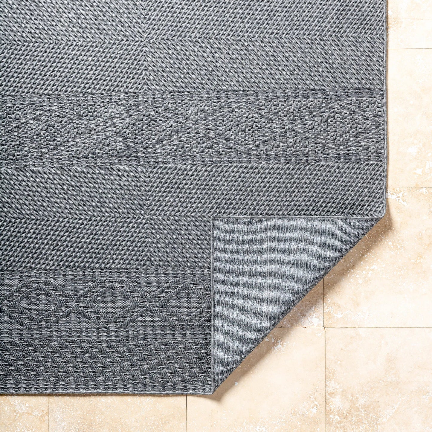 004 SI-2167986,SI-2167987,SI-2167988 | Closeup | Sandra Rug - 529825 by Livabliss in nickel, lunar green. Made from polypropylene in a unique style.