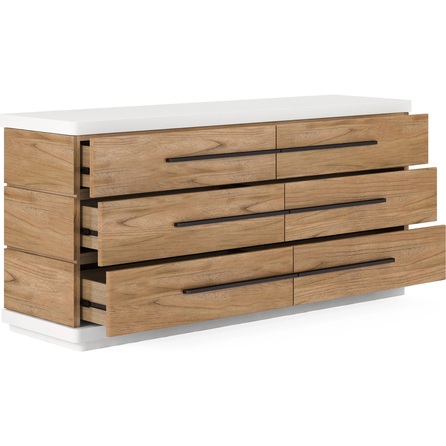 003 SI-2065167 | Additional Silo | Portico Dresser by A.R.T. Furniture in sienna, white plaster. Made from parawood solids, mindi veneers in a modern style.