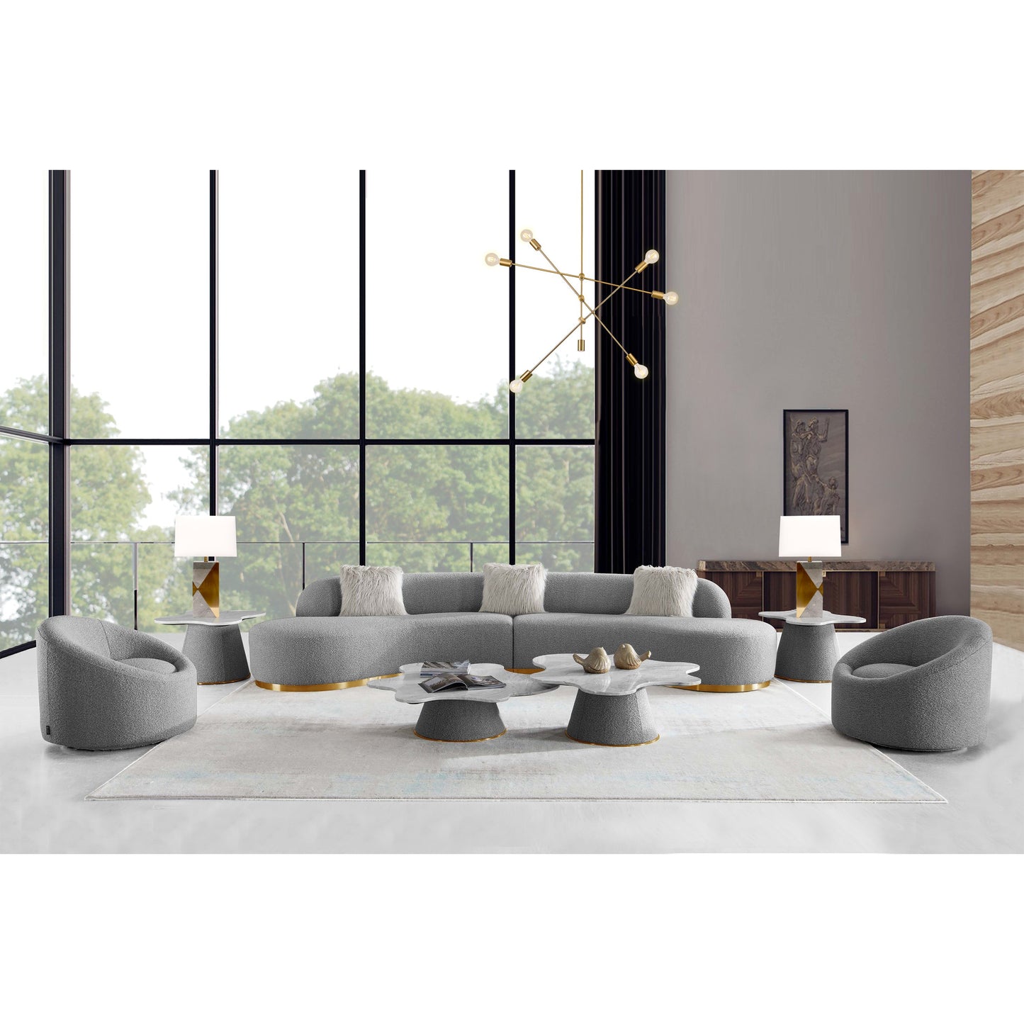 004 SI-1718121 | Lifestyle | Simona Sofa by Pasargad Home. Made from polyester fabric in a modern style.
