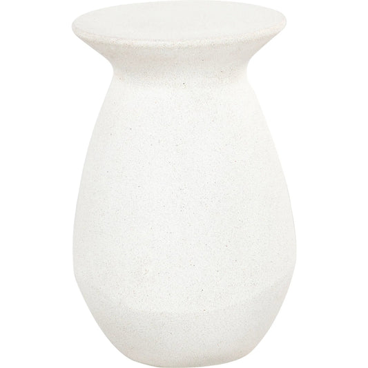 Tom Accent Table by HedgeApple Essentials in ivory. Made from cast gfrc concrete in a modern style.