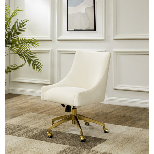 Neuchatel Adjustable Desk Chair by HedgeApple Essentials. Made from plywood, solid larch wood, mdf, boucle (95% polyester), 5% acrylic, aluminum in a modern style.