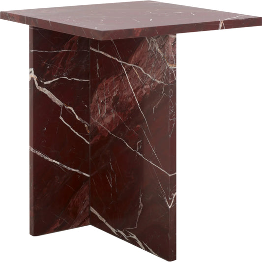 Rockwall 2 Leg Accent Table by HedgeApple Essentials. Made from marble in a rustic style.