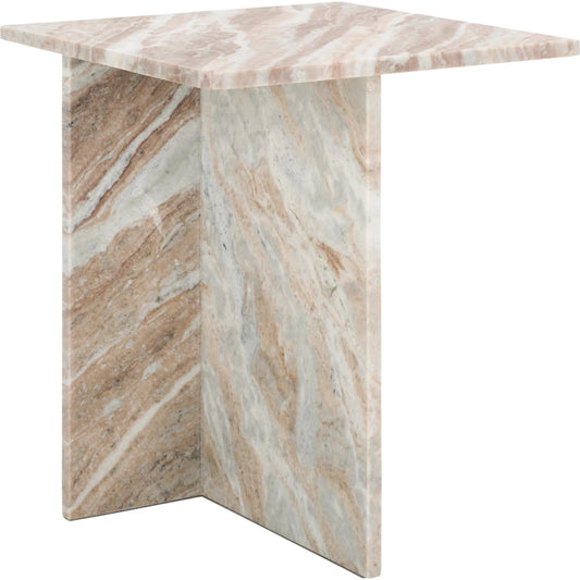Rockwall 2 Leg Accent Table by HedgeApple Essentials. Made from marble in a rustic style.
