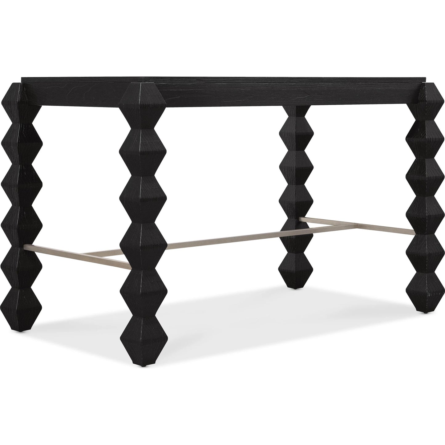 001 SI-2354003 | Primary Silo | Commerce and Market Xaden Gathering Desk by Hooker Furniture in charred black. Made from pine solids, pine veneers, metal, resin in a unique style.