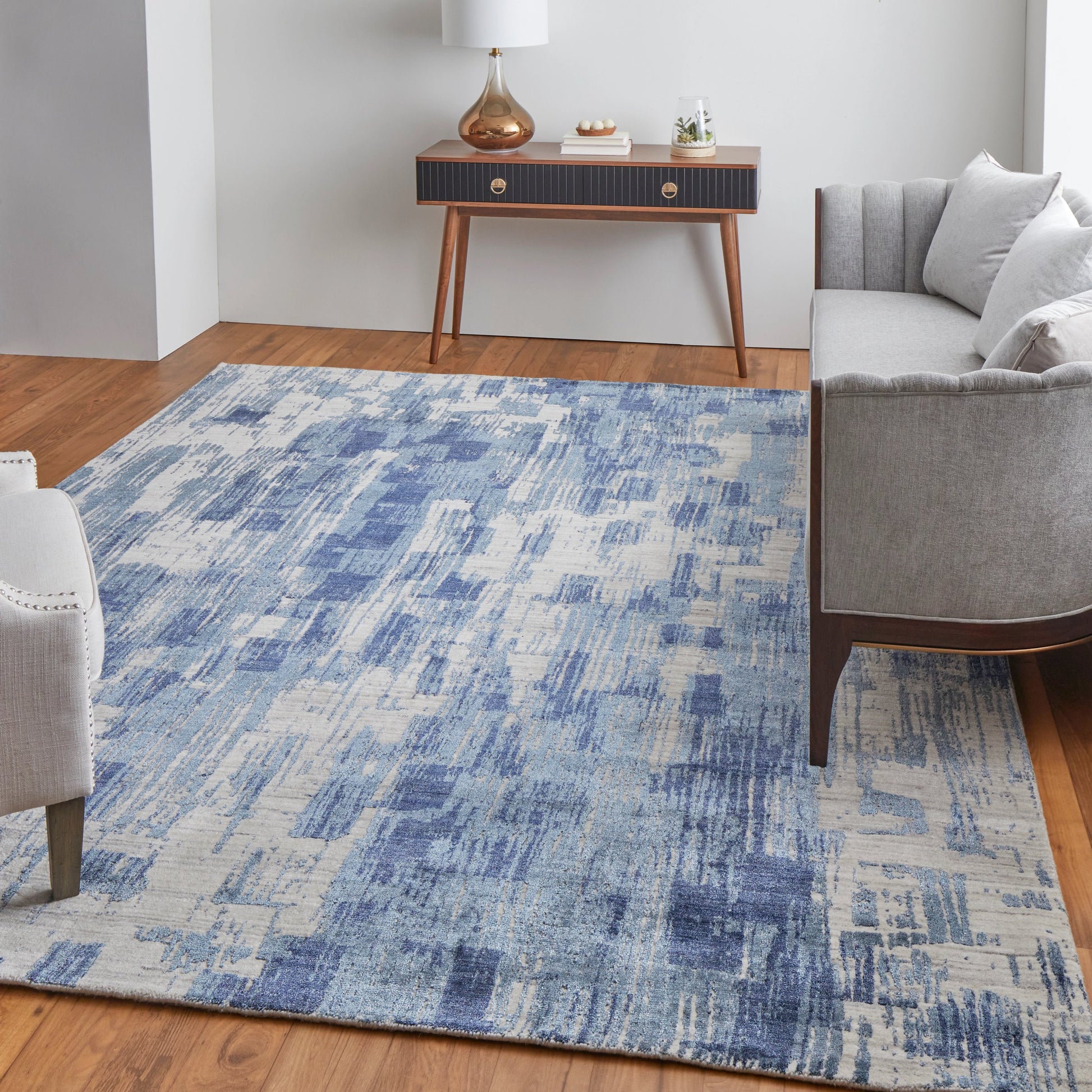 Eastfield Rug - 69AGF by Feizy in blue, ivory. Made from wool, viscose in a unique style.