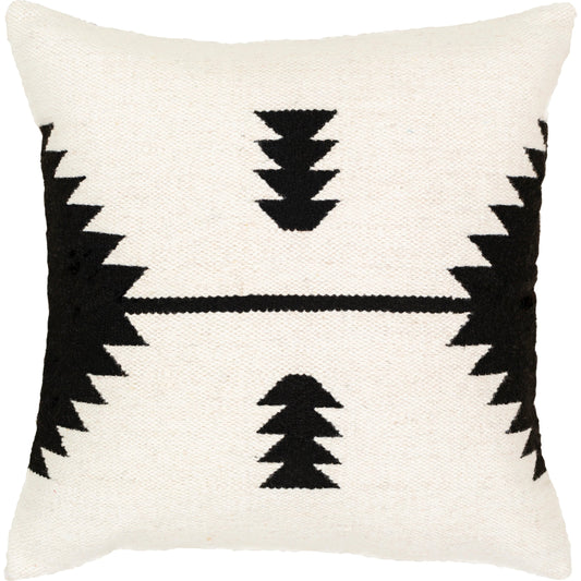 001 S-348002,S-348003 | Primary Silo | Shiprock Pillow - 32292 by Livabliss in black, cream. Made from 80% wool, 20% cotton, 100% cotton in a eclectic & global style.