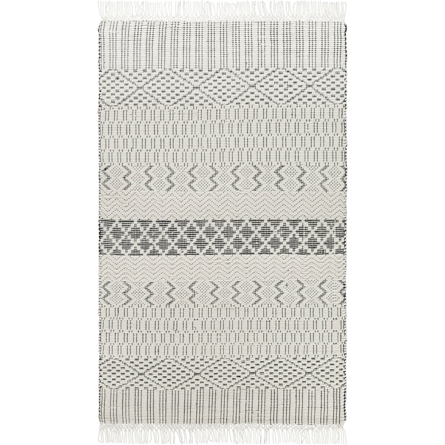 001 SI-1890055,SI-1890059,SI-1890060,SI-1890061 | Primary Silo | Saint Clair Rug - 27902 by Surya in black, cream. Made from 100% new zealand wool in a unique style.