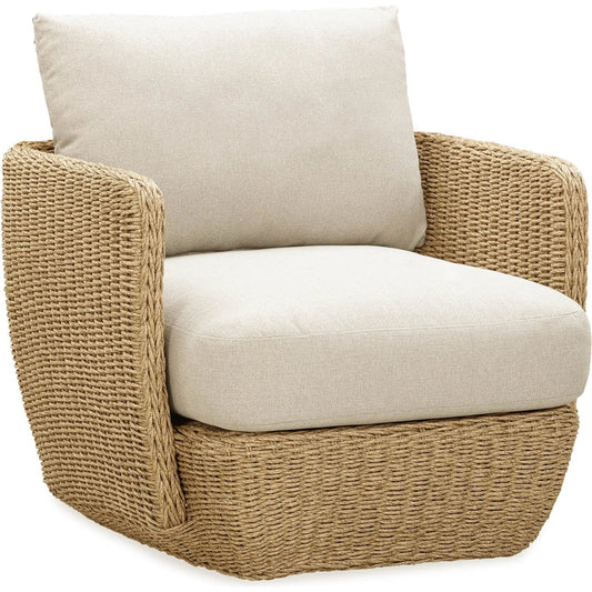 002 SI-2452951 | Primary Silo | Siesta Outdoor Club Chair by LH Imports in beige and natural. Made from unique in a rustic style.