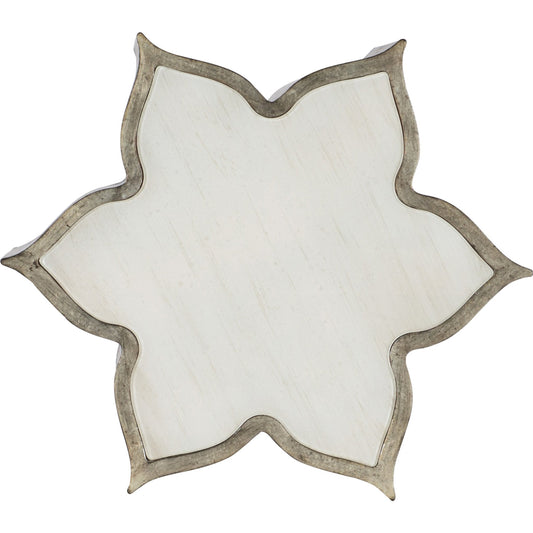 001 SI-1749553 | Primary Silo | Est La Vie End Table by Hooker Furniture in meringue, jewel. Made from white painted glass in a modern style.