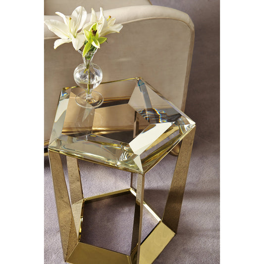 The Gem Side by Caracole in gold, crystal and majestic gold. Made from plated metal in a modern style.