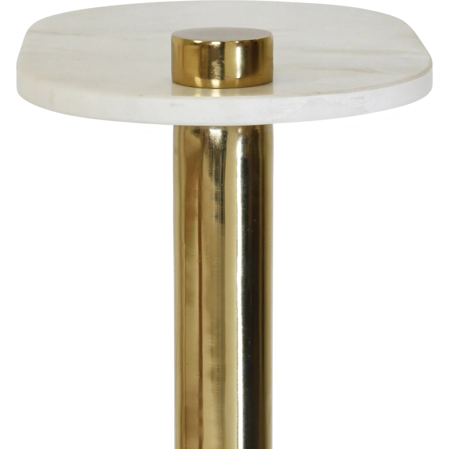 003 SI-2252804 | Closeup | Simeon Racetrack C Table by Worlds Away. Made from marble, brass in a modern style.