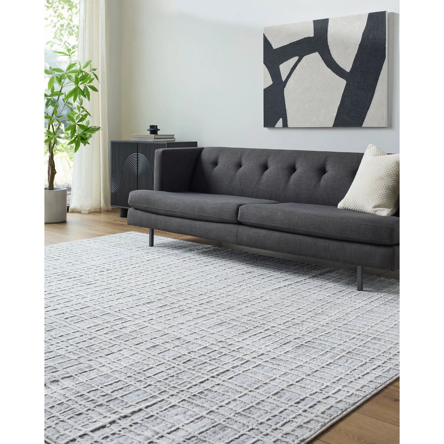 005 SI-2169036,SI-2169037 | Lifestyle | Siyah Rug - 537430 by Livabliss in light silver, silver, metallic - silver, sage. Made from polyester, polypropylene in a unique style.