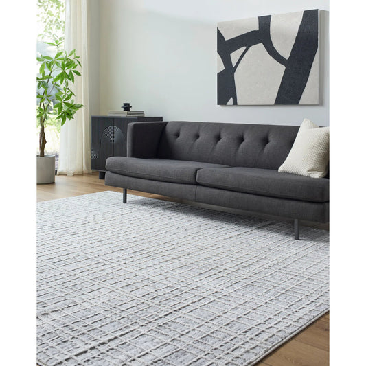 Siyah Rug - 537430 by Livabliss in light slate, gray, white. Made from polyester, polypropylene in a unique style.