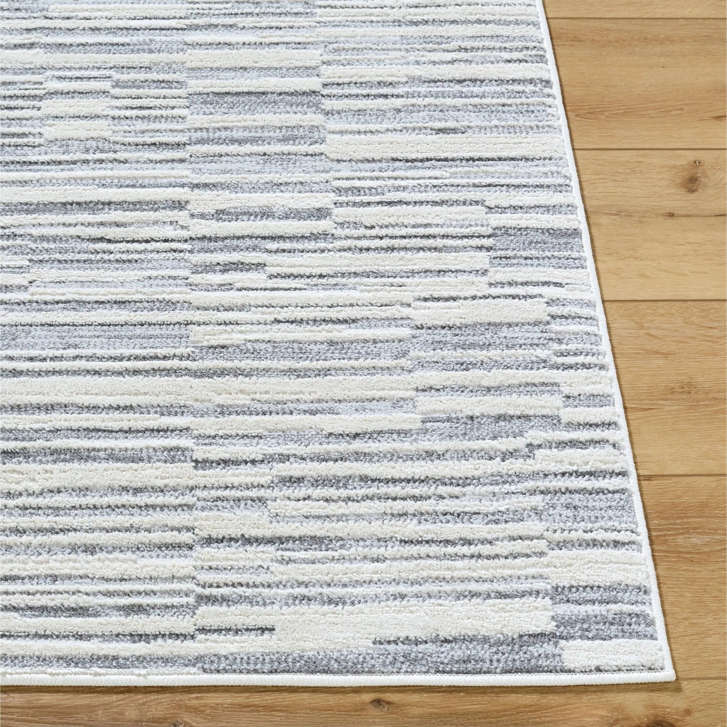 003 SI-2169040,SI-2169041 | Closeup | Siyah Rug - 537438 by Livabliss in light silver, metallic - silver, silver, ash, prairie dust. Made from polyester, polypropylene in a unique style.