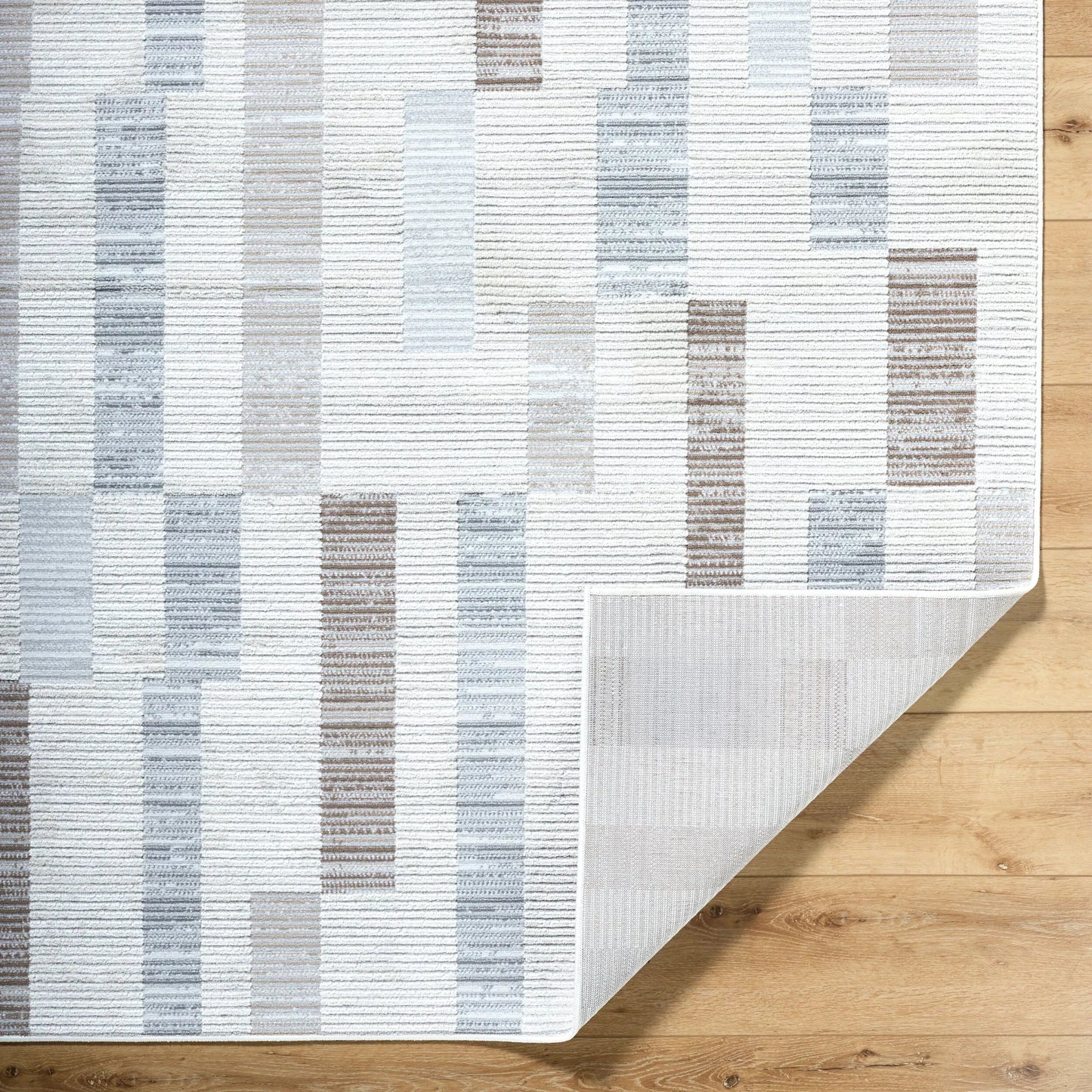 002 SI-2169042,SI-2169043 | Closeup | Siyah Rug - 537442 by Livabliss in white, gray, medium brown. Made from polyester, polypropylene in a unique style.