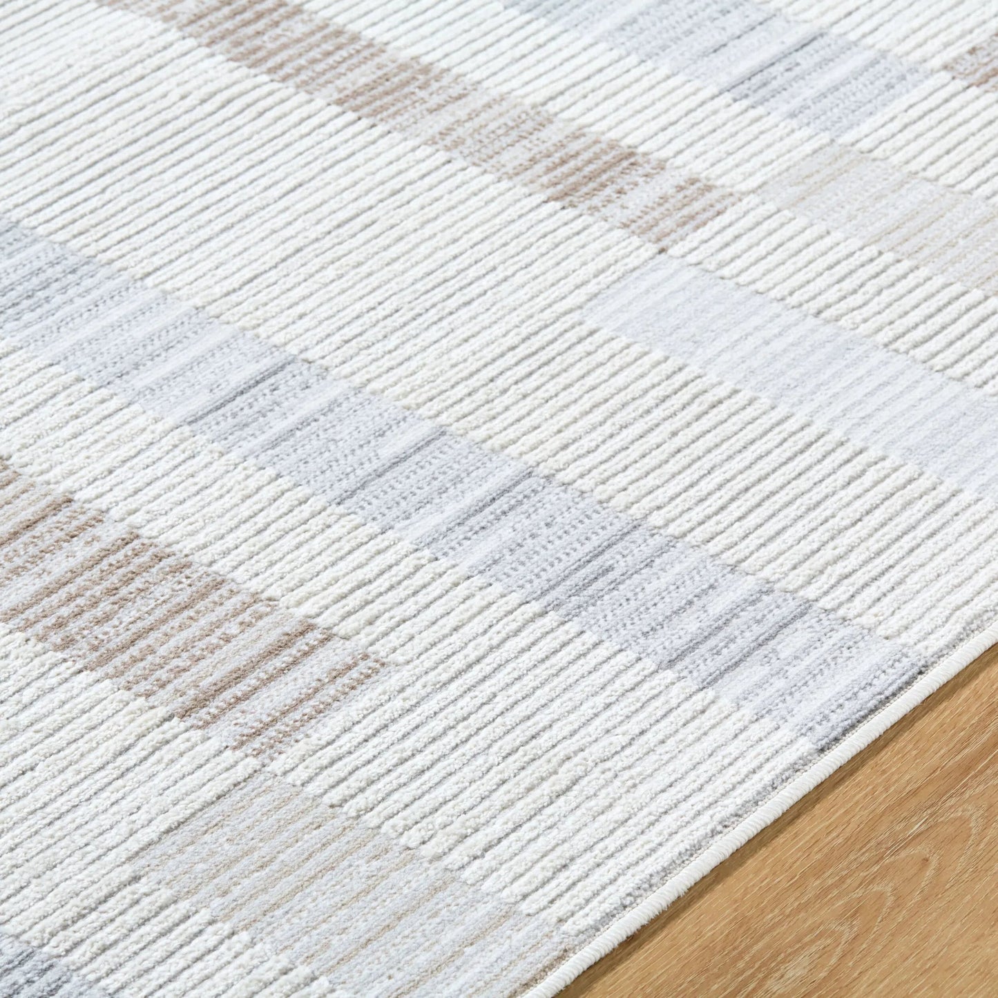 004 SI-2169042,SI-2169043 | Closeup | Siyah Rug - 537442 by Livabliss in white, gray, medium brown. Made from polyester, polypropylene in a unique style.