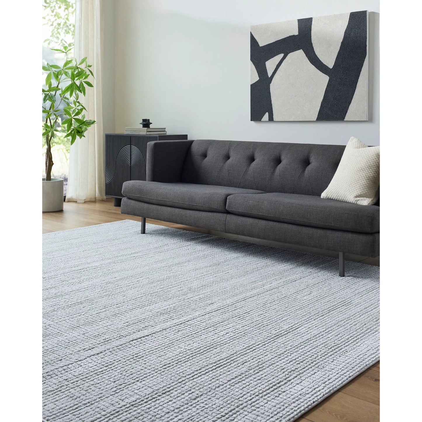 006 SI-2169044,SI-2169045 | Lifestyle | Siyah Rug - 537446 by Livabliss in light silver, ash, sterling grey, metallic - silver, prairie dust. Made from polyester, polypropylene in a unique style.