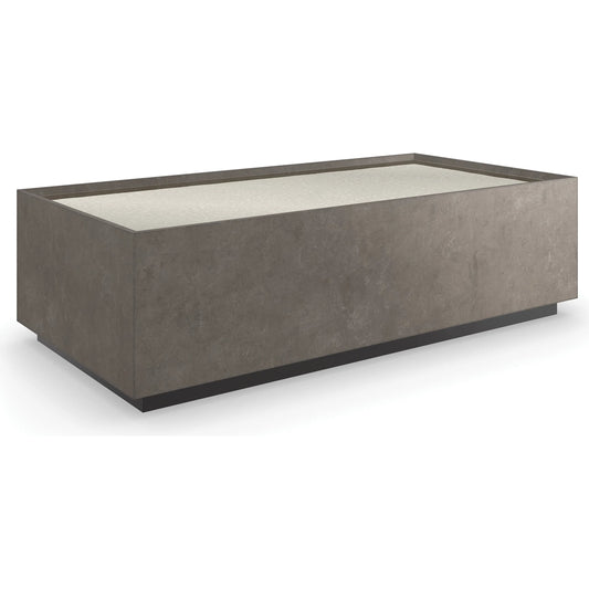 001 SI-2162893 | Primary Silo | Dark Matter Cocktail Table by Caracole in mirrored, black and twilight frost, almost black. Made from poplar, mirror in a transitional style.