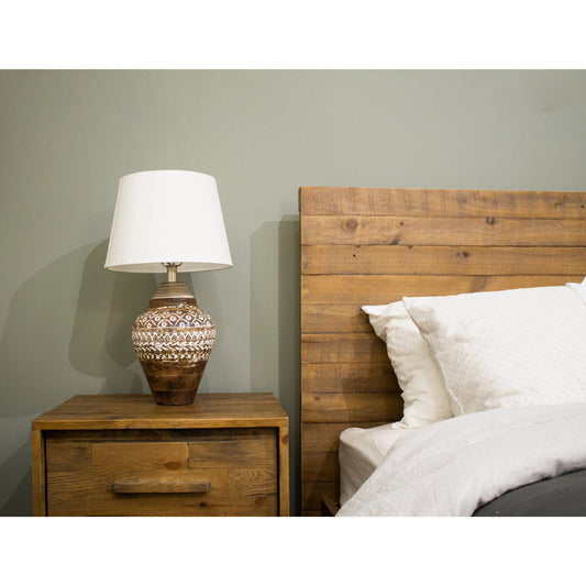 Skye Antique Lamp by LH Imports in brown, white, off white and natural, white washed. Made from wood, cotton in a unique style.