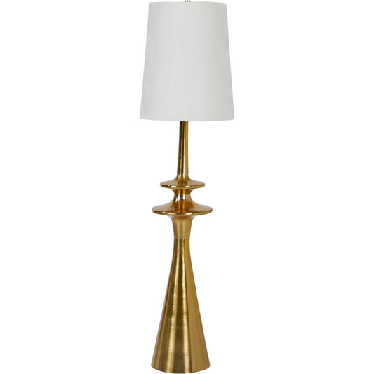 000 SI-2325253 | Primary Silo | Symphony Floor Lamp by LH Imports in brass, off-white and antique brass. Made from aluminum, linen in a unique style.